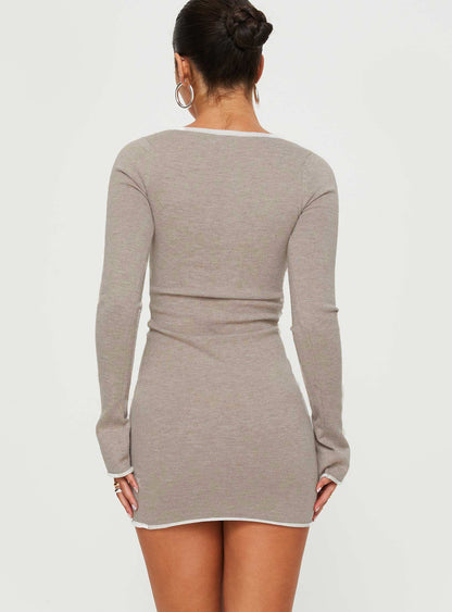 Rutter Long Sleeve Mini Dress Grey