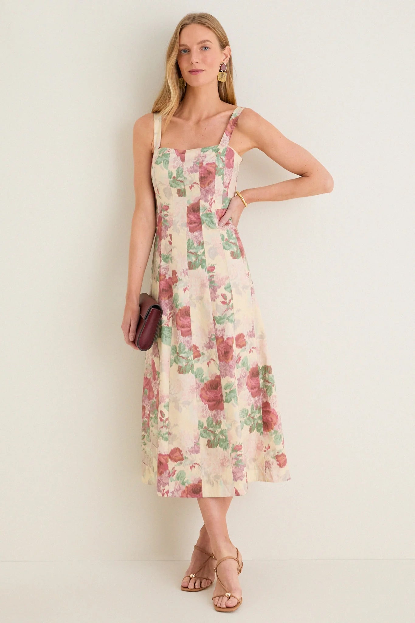 Rose Blur Cotton Poplin Edith Dress