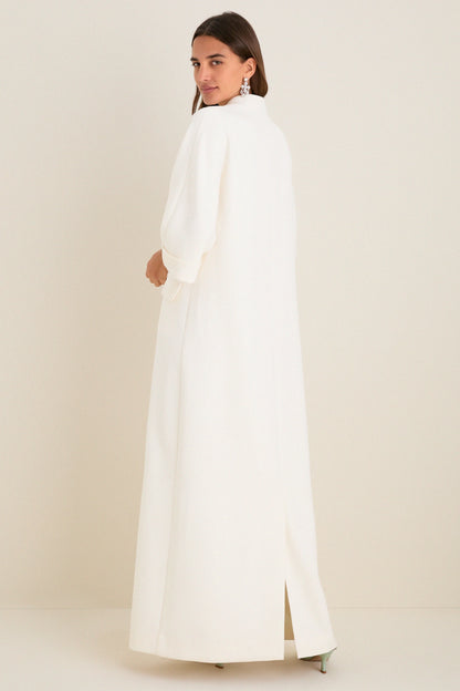 Ivory Crepe Carolina Maxi Dress