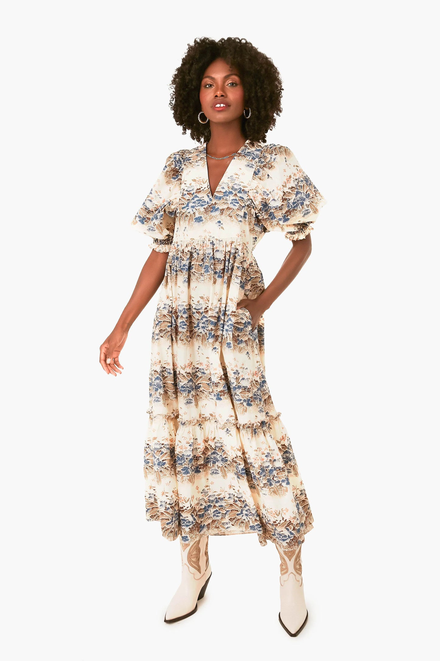 Misty Morning Palmer Dress