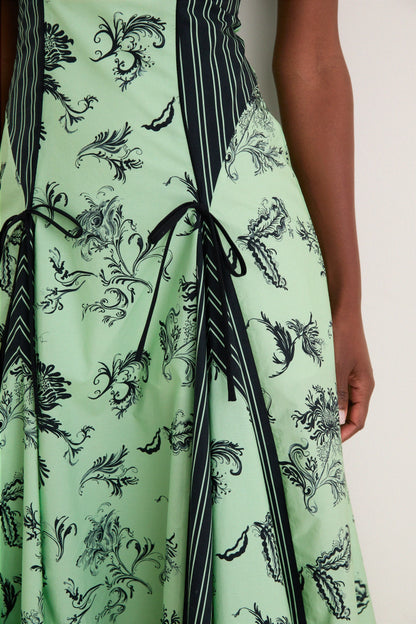 Sage Push Me to the Edge Midi Dress