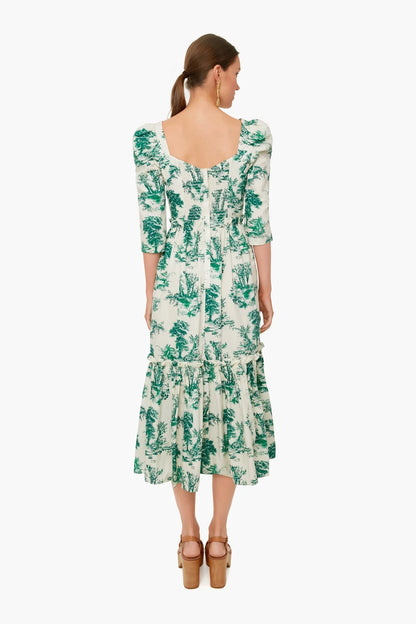 Forest Toile Green Bluehill Dress