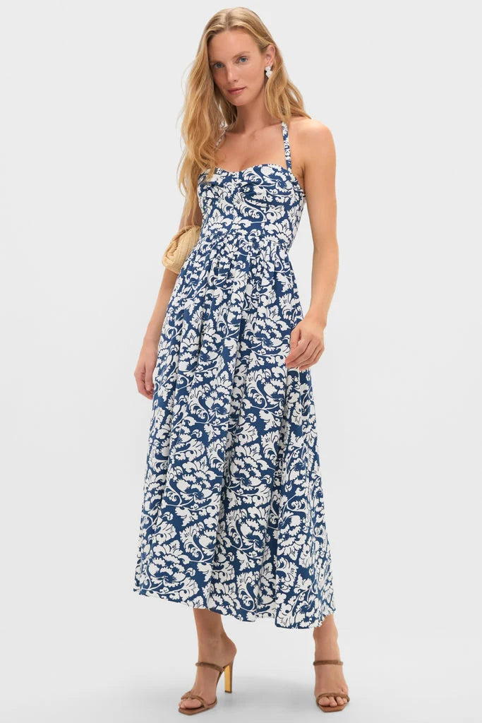 Dark Blue Johanna Midi Dress