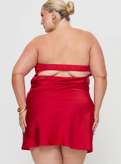Phillipa Mini Dress Red Curve
