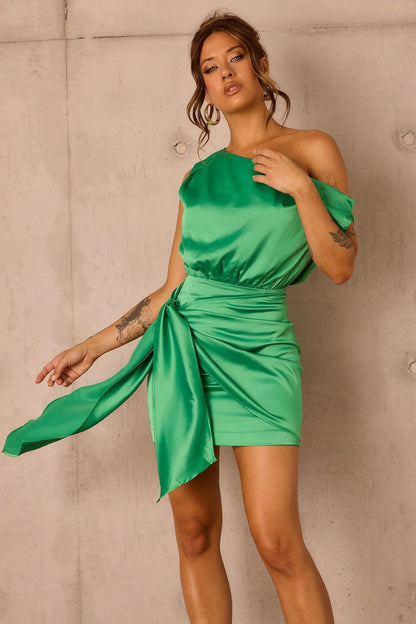 Still Lovers Mini Dress - Emerald