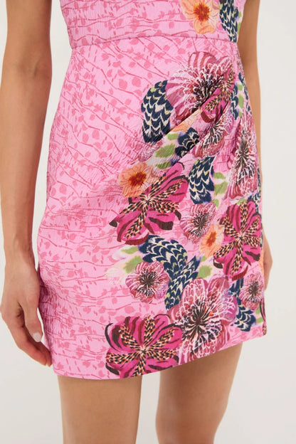 Bamboo Bloom Draped Mini Dress