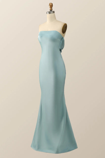 Strapless Jade Mermaid Long Dress