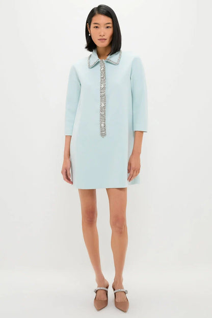 Ice Blue Embellished Nicola Dress