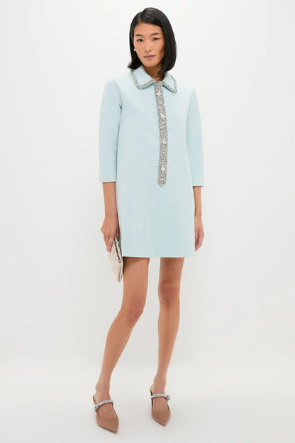Ice Blue Embellished Nicola Dress