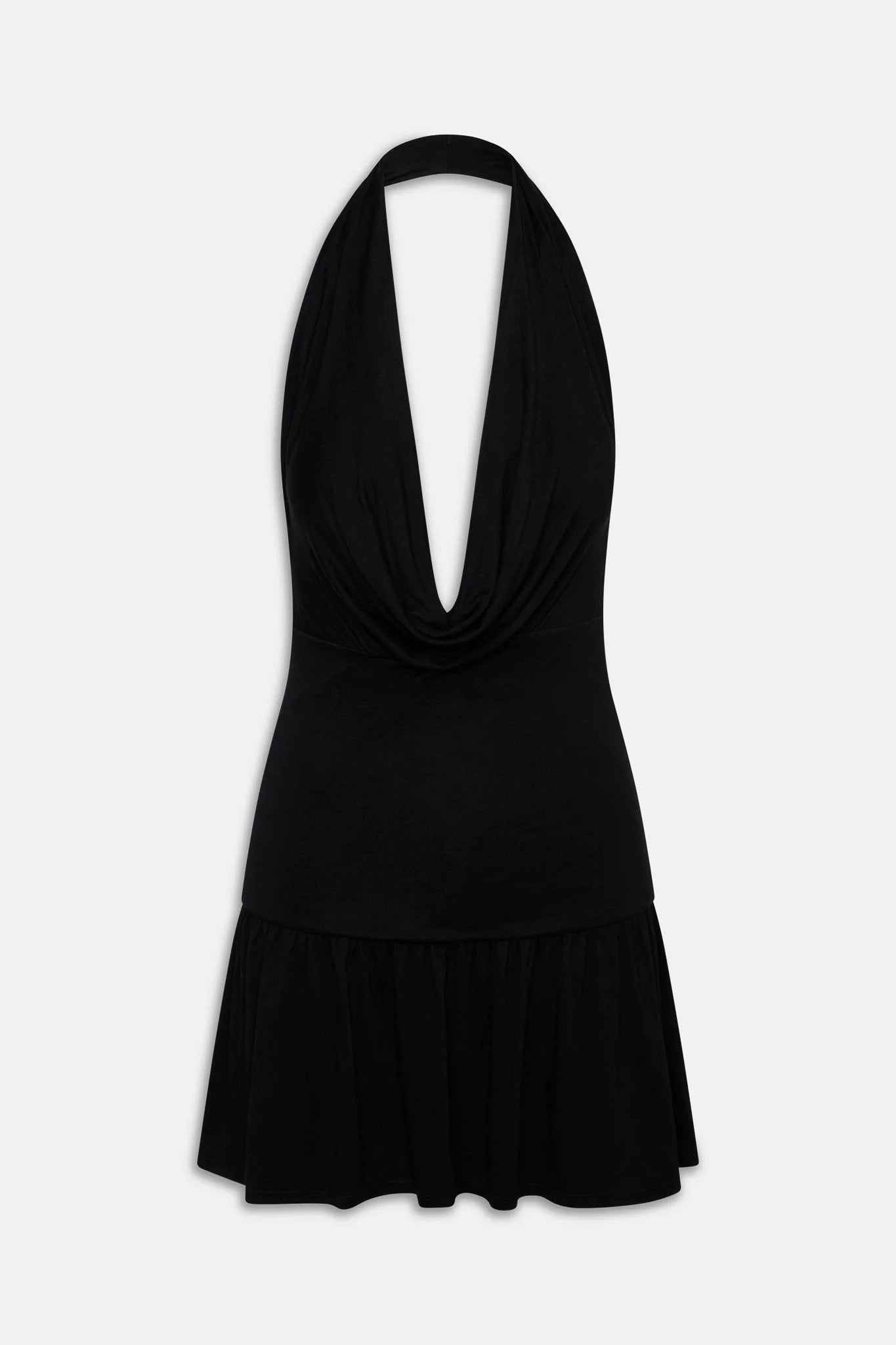 Bowery Cowl Neck Mini Dress - Black