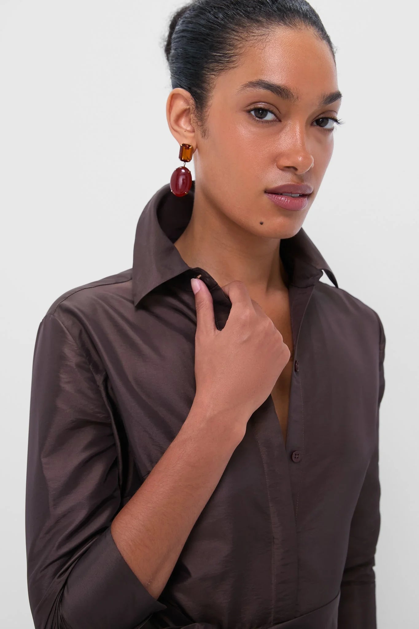 Chocolate Julip Belted Gown