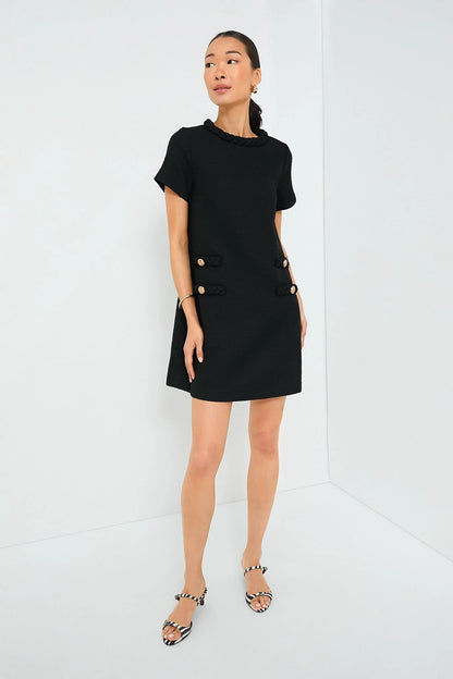 Black Tweed Jackie Dress