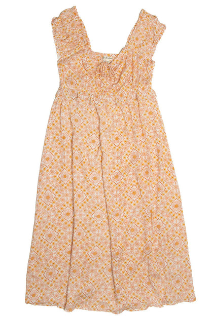 White Sunflower Rayon Maxi Dress