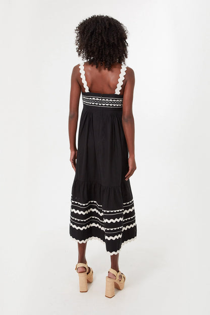 Black Ryleigh Ric Rac Sleeveless Dress