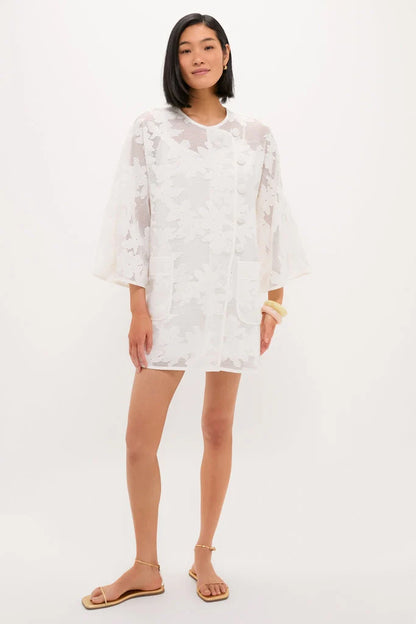 White Floral Lace Sidney Coverup