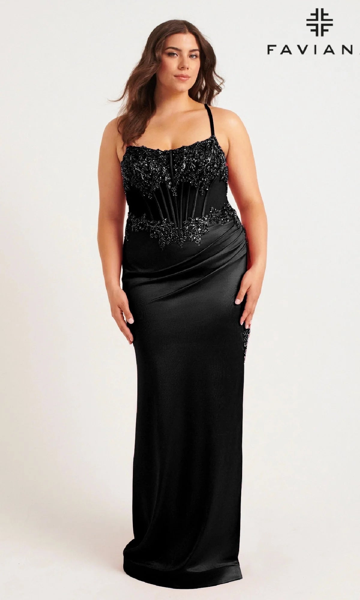 Faviana Long Plus-Size Formal Dress 9592