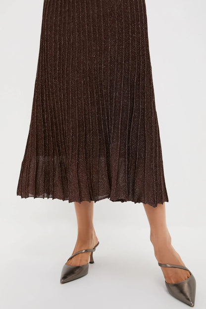 Exclusive Brown Long Sleeve Maxi Dress