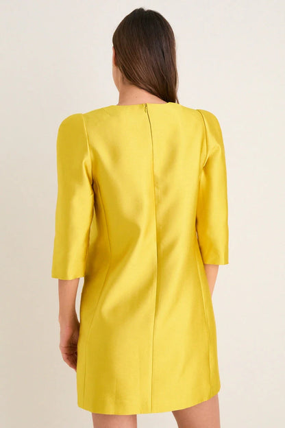 Marigold Dupioni Delphine Mini Dress