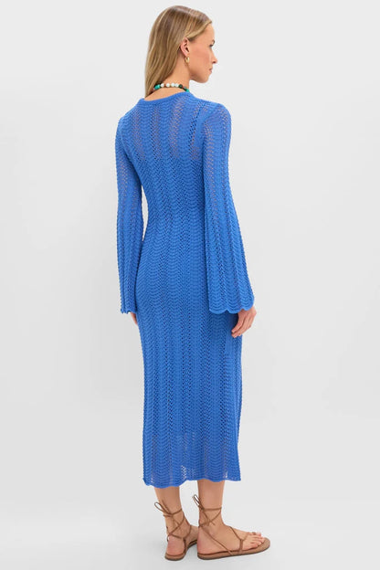 Cerulean Knit Comporta Midi Dress