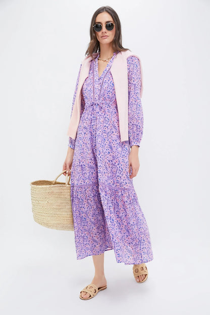 Violet Wildflower Organic Frances 4 V Dress