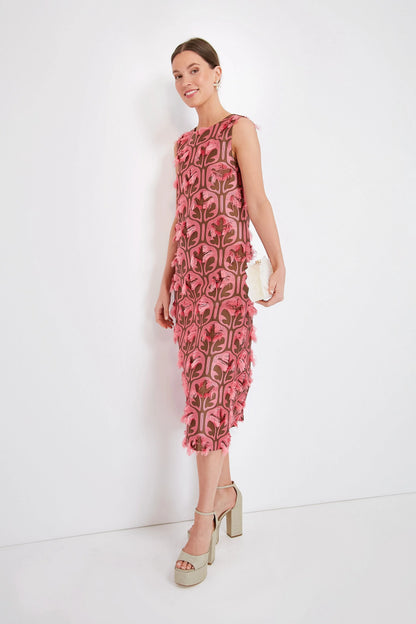 Grove Kaki and Pink Column Dress