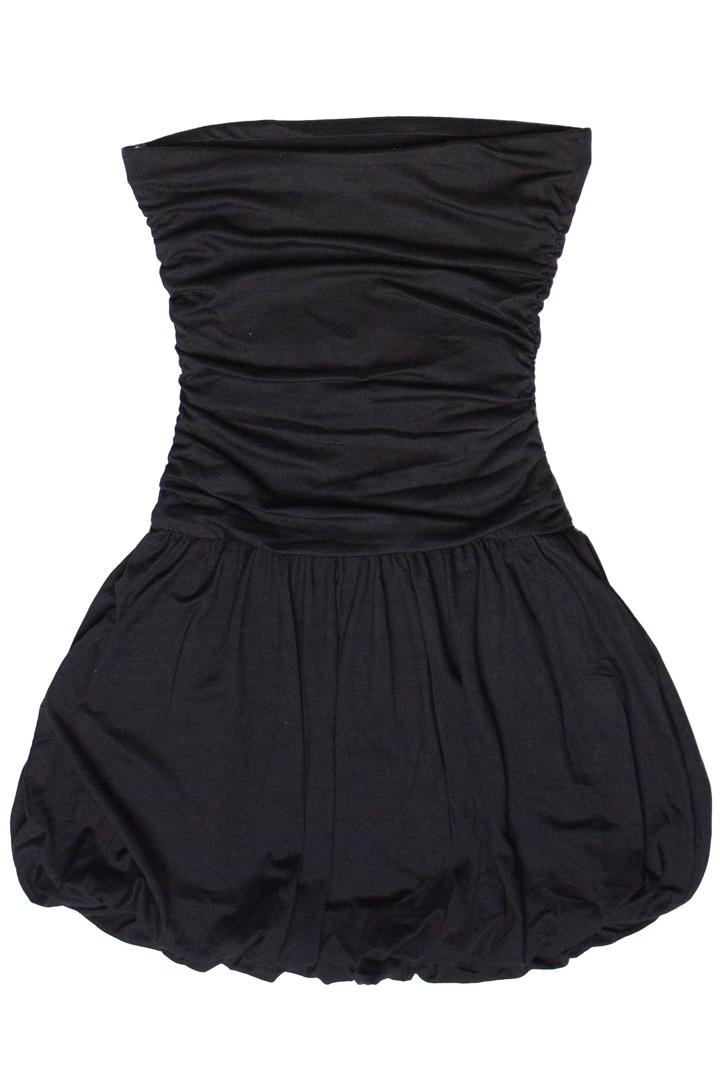 Strapless Bubble Hem Mini Dress
