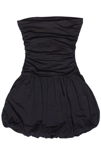 Strapless Bubble Hem Mini Dress