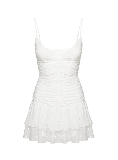 Rothea Mini Dress White Brodierie