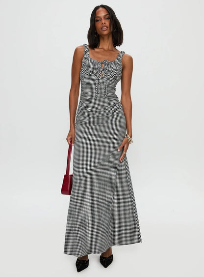 Roundtrip Maxi Dress Black / White