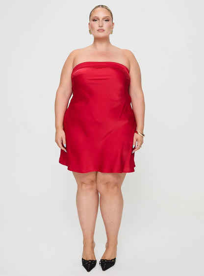 Phillipa Mini Dress Red Curve